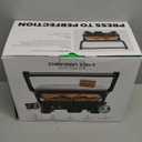 Chefman Electric Panini Press Grill, Compact 2-Slice Sandwich Maker, Non-Stick Coated Plates, Opens 180 Degrees, Dishwasher Safe, Removable Drip Tray, Stainless Steel/Black