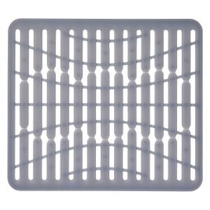 OXO 11.3" x 12.8" Silicone Sink Mat Gray: Kitchen Sink Protector & Dish Drying Mat, Machine Washable