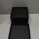 Marspark 4 Pcs Christmas Nesting Gift Boxes with Lids Stackable Square Nested Boxes Set with Ribbon Large to Small Size Prank Annoying Nested Gift Wrapping for Valentine Weddings Birthday(Black)