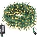 66FT 200 LED Christmas Mini Lights End-to-End Plug 8 Modes Indoor String Lights with Timer, Outdoor Indoor Twinkle Fairy Lights Christmas Tree Patio Garden Holiday Warm White