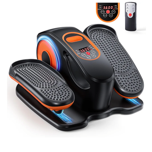 Under Desk Elliptical Machine, Ellipse Leg Exerciser with 15 Adjustable Speed, Quiet & Portable Seated Pedal Exerciser, Ideal for Seniors & Sedentary Office Workers