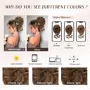 Claw Clip Messy Bun Hair Pieces for Women Messy Wavy Curly Hair Bun Extensions Tousled Updo Bun Hair Clip in Synthetic Hair Bun Ponytail Extension(Medium Golden Brown)