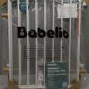 Babelio Baby Gate for Stairs, Kitchen & Doorways, 26-43" W 28" H No Bottom Bar| Easy Installation| One-Handed Operation| Auto-Close| Hardware Mount (Drill Needed) Safety Dog/Pet Gate Indoor (White)