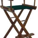 American Trails Extra-Wide Premium 30" Director's Chair Mission Oak Frame with Hunter Green Canvas, Bar Height, 30 in Bar Height
