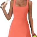 OFEEFAN Womens Athletic Dress Tennis Golf Bodycon Workout Active Skort Summer Clothes Casual Graduation Concert Date Spring Outfits Coral M