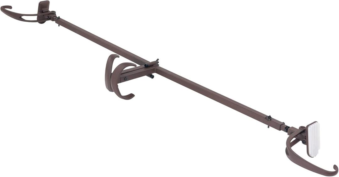 VILLAGE LIGHTING COMPANY [Front Door Garland Hanger] - Adjustable to Different Door Widths | Heavy-Duty Cast Iron | Decorative Christmas Decor | No Nails, Screws, or Damage (51-81 in., Brown)