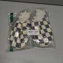 Women House Fuzzy Slippers - Plaid Scuff Checkered Slip-on Memory Foam Indoor Outdoor Comfortable Soft Slides, Size 38-39