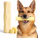 Virtually Indestructible Stick Dog Toy - Lifetime Replacement - Tough Durable Chew Toy for Aggressive Chewers - Safe Non-Toxic Natural Rubber - Chew & Fetch - Med/Large, 8x2 - Butter Scent