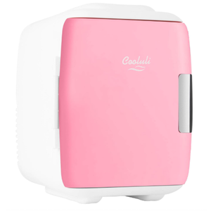 Cooluli Mini Fridge for Bedroom - Car, Office Desk & Dorm Room - Portable 4L/6 Can Electric Plug In Cooler & Warmer for Food, Drinks, Skincare Beauty & Makeup - 12v AC/DC & Exclusive USB Option, Black