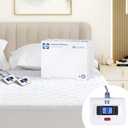 Sealy Warming Mattress Pad Cal King Size, Luxury Quilted Electric Bed Warmer with Dual Controller 10 Heat Settings & Auto Off 1-12 Hours | Fit Up to 17" Deep Pocket | ETL Certified | Machine Washable
