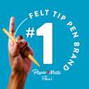 Paper Mate Flair Felt Tip Pens, Medium Point (0.7mm), Black, 12 Count - Teacher Supplies, Journaling, Note-Taking, Writing