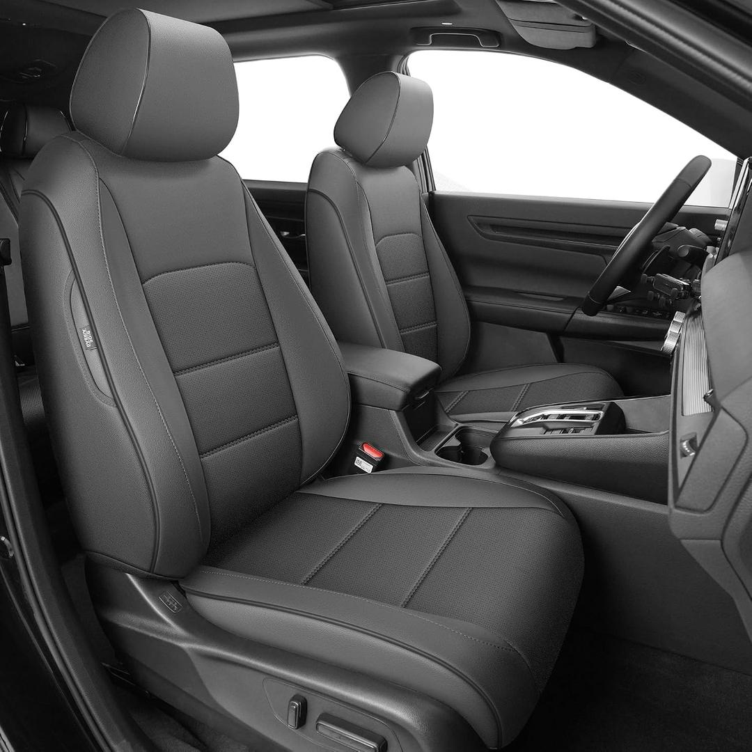 AOMSAZTO Custom Fit Car Seat Covers for Honda CRV: 2023 2024 2025 2026 Faux Leather Full SetCar Seat Cover (5 Seats,Gray)