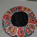 Granbey Floral Boho Stool Cover Round - Flowers Bar Stool Seat Covers Colorful Barstool Covers Slipcovers for 14 Inch Round Chair