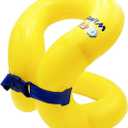 Swim Vest for Kids 33-88 lbs-Portable Inflatable Pool Floats Swimming Ring with Adjustable Safety Buckle-Swim Arm Bands with Double Surround Air Bag (Yellow)