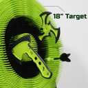 Leeray 3-in-1 Bristle Target Board Game – Axe Throwing Game for Backyard with Throwing Axes, Soft Tip Darts, and Ninja Stars – Safe Outdoor Games & Kids Toys for Ages 6+ (18 inch Green)