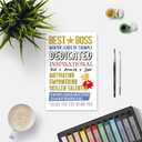 5 x Best Boss Day Card for Boss Mentor, Inspirational Thank You Greeting for Leader, Heartfelt Appreciation Boss's Day Card Gift