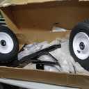Fouwick 650LBS Capacity Trailer Dolly, 1-7/8 Hitch Ball with 12 Pneumatic Tires, Black Powder Coated Steel Trailer Mover Dolly TC001 White Wheel