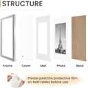 Upsimples 8x10 Picture Frame Set of 5, Display Pictures 5x7 with Mat or 8 x 10 Withou, Wall Gallery Photo Frames, Silver