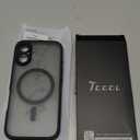 TOCOL Magnetic for iPhone 16 Case, Compatible with Magsafe, Upgraded Full Camera Protection, Drop Protection, Translucent Matte Back Bumper Phone Cover 6.1-InchBlack