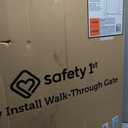 Safety 1st Easy Install Walk Thru Baby Gate for Doorway With Door, Dog Gates, Fits 29"-38", Easy Install 28" Tall, White