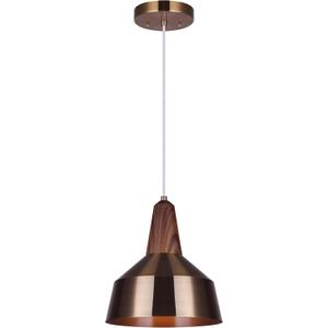 CANARM Thor 1-Light Pendant Light, Gold Finish with Faux Wood Accent, Adjustable Fabric Cord, Modern Lighting for Kitchen, Dining Room or Bedroom