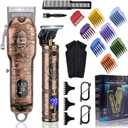 RESUXI Hair Clippers for Men with Barber Trimmer Set,Professional Haircut Clippers for Hair Cutting Grooming Kit,Cordless Beard Trimmer Hair Cutter Barber Accessories USB Rechargeable (Rose Glod)