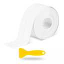 White Caulk Tape Self Adhesive Waterproof 1.97" x26.25Ft, Bathroom Peel & Stick Caulking Tape for Floor Tile Corner Trim & Shower, Toilet Bathtub Caulking Sealant Strip for Kitchen, Countertop, Sink