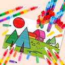 24 Stackable Crayons, Buildable DIY Crayons for Classroom & Office, Rainbow Colors