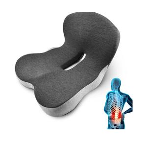 Memory Foam L-Shaped Integrated Seat Cushions, Butt Pillow with Back Support, Ergonomic Cushions with Lumbar Support, Office Chair Seat Cushion for Lower Back Tailbone Protection