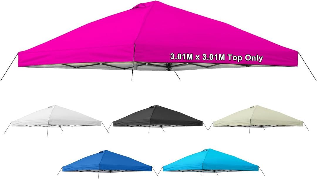 10x10 Canopy Replacement Top Cover with Air Vent, 210D Silver Coated Waterproof Polyester, Pop Up Tent Cover for Straight Leg Canopy Frame, Canopy Top Only
