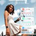 Smart Watches for Women Reloj Inteligente: Smartwatch with 30Day Battery Life Heart Rate SpO2 Sleep Monitor Bluetooth Calls IP68 Waterproof Fitness Tracker watch Running Yoga for iPhone Android 2Bands