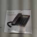 Uvital Corded Phone for Landline, Black Telephone Landline Phones, Desktop Telephone for Home/Office/Hotel with LCD Display Caller ID-Ringer Volume Hands Free, Easy-to-Use