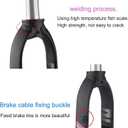 BOLANY Bike Rigid Suspension Forks 1-1/8" Threadless Straight Steerer Universal 29" Disc Brake 9mm QR MTB Front Forks Aluminum Alloy Super-Light Bike Forks
