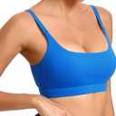 RUNNING GIRL Sports Bras for Women,Square Neck Sports Bra Medium Support Yoga Bra Workout Crop Top with Removable Cups (XXL)