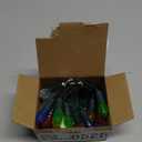 Enhon Mini Christmas Lights for Tabletop Xmas Tree, Mini Xmas Lights with 20 Multicolor C7 LED Light Bulb, 6.56 ft Christmas Village Light with Adapter for Table Decorations Dollhouse Decor