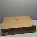 FONTOI Farmhouse Nightstand, End Table with Drawers, Nightstand with Charging Station, Bedside Table with 3 LED Lights Modes, Wood Night Stand with Smart Human Sensor for Bedroom, Brown & White