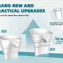 2026 Upgraded Extended KitchenAid Flour Funnel Attachment for Stand Mixer, Add While Mixing Without Stopping, No Flour Explosion, Platinum-Cured Food-Grade Silicone, Foldable, Dishwasher Safe(White)