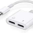 USB C Splitter, Dual USB C Audio and Charger Adapter Compatible with ipad Pro/Air 4,Samsung Galaxy Phone S21/S20/FE 5G/+/Ultra/Note 20/10+Plus,Google Pixel 4/3/2 XL