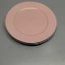 Set of 12 Plastic Pink Charger Plates, Elegant Chargers for Table Dinner Decoration, Wedding, Holiday,13" (Silver)