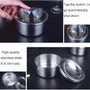 hanlongyu Outdoor Ashtray with Lid, Flip Top Stainless Steel Ash Tray, Metal Windproof Cigarette Ashtrays for Indoor or Outdoor Use, Desktop Ashtray Office Patio Home Decor