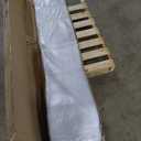 36x96 Inch White Sliding Barn Door Slab with 6.6ft Hardware Kit Included, 5-Panel, MDF Wood Panel Covered with Water-Proof Scratch-Proof PVC Surface, Simple DIY Assembly