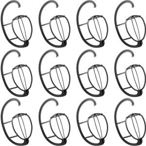 MANCHAP 12 Pack 15 Inch Black Wig Hanger, Plastic Hanging Wig Head Stand for Multiple Wigs and Hats