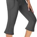 COPYLEAF Women's Flare Yoga Pants with Pockets-V Crossover High Waisted Bootcut Yoga Leggings-Flare Workout Gym Leggings Size XS