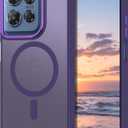 for Moto G 5G 2025 Case/Moto G Play 2025 Case, [Military Grade Drop Protection] [Compatible with MagSafe] Shockproof Slim Translucent Matte Anti-Slip Women Girls Men Protective Cover, Purple