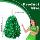 Lovecheer 24PCS Pom Poms Cheerleading Metallic Cheer Pom Poms with Handle Sports Team Spirit Cheering Squad for Kids Adults Party Gifts, 25 cm