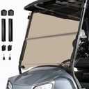 Cartalia Golf Cart Foldable Windshield 3/16" (5MM) Thicken Only Fits Club Car Precedent 2004+, Tempo 2017+, Onward 2017+, 1"×1" Struts Rail Front Folding Acrylic Windshield Replacement - Tinted