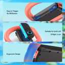 GagaKing 2 Pack Steering Wheels for Nintendo Switch 2 Joy Con(2025), Detachable Controller Racing Wheels for NS2 Mario Kart World/ 8 Deluxe, Comfortable Grip, Family Games Switch 2 Accessories (Blue-Orange)