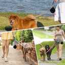 3 x Dog Poop Bag Holder, Cute Poop Bags Dispenser with Metal Clip, Doggie Waste Bag Dispenser for Leash, Black