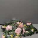 Sggvecsy 4Pcs 31Ft Artificial Rose Vine Fake Flower Garland Floral Garland Faux Silk Hanging Vine Rose Ivy Vines for Wedding Arch Party Wall Garden Ceremony Background Outdoor Decor (Pink)