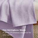 Bedsure GentleSoft 100% Cotton Blanket King Size for Bed - Breathable and Lightweight, Soft Cozy Textured Herringbone Woven Blanket for Summer, Light Purple, 108x90 inches